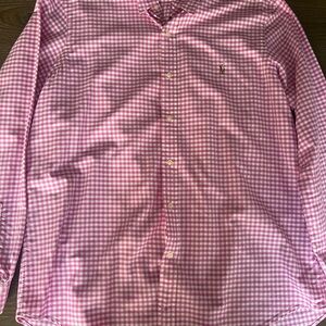 Ralph Lauren Pink Gingham Button Down Shirt